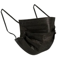 ABENA Excellent Mundschutz schwarz, medizinische Gesichtsmaske, 50 Stück