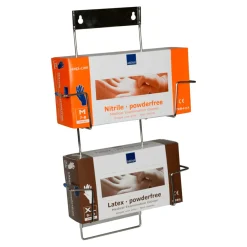 ABENA Handschuhspender Flexi-Rack Edelstahl, 2 Fächer