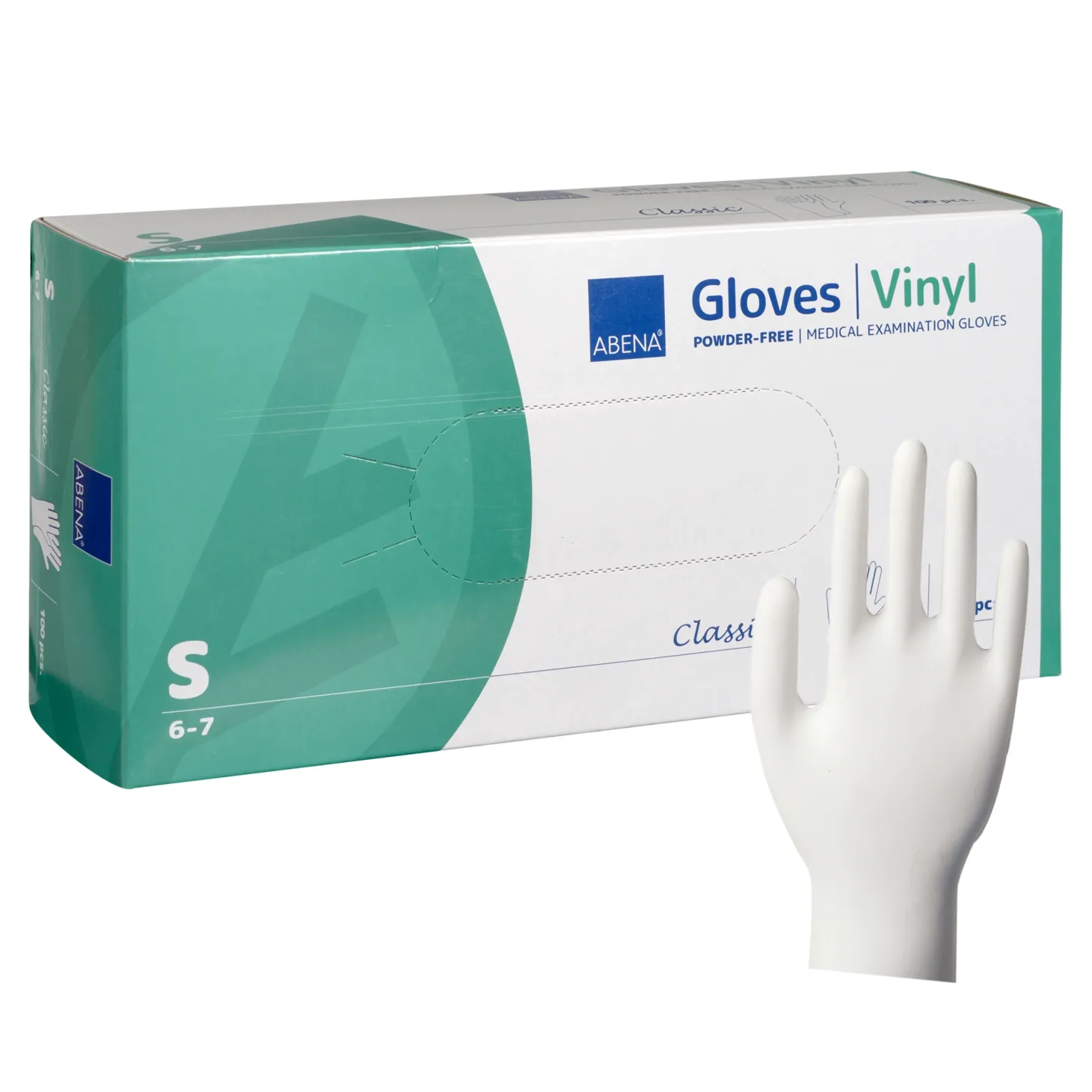 ABENA Vinyl-Handschuhe transparent, ungepudert VE 100 Stück