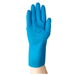 Ansell AlphaTec 87-195 Chemikalienschutzhandschuhe mit Latex-Beschichtung blau, VE 12 Paar