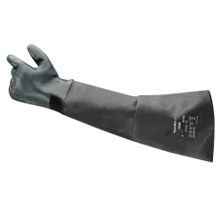 Ansell AlphaTec 19-026 Chemikalienschutzhandschuhe mit Neopren-Beschichtung schwarz/grau, VE 1 Paar