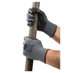 Ansell EDGE 48-128 Mehrzweckhandschuhe mit Nitril-Beschichtung grau/schwarz, VE 12 Paar