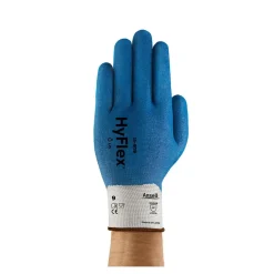 Ansell HyFlex 11-919 Mechanikschutzhandschuhe mit Nitril-Beschichtung weiß/blau, VE 12 Paar