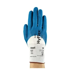 Ansell HyFlex 11-917 Mechanikschutzhandschuhe mit Nitril-Beschichtung weiß/blau, VE 12 Paar