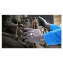 Ansell HyFlex 11-840 Mehrzweckhandschuhe mit Nitril-Beschichtung grau/schwarz, VE 12 Paar