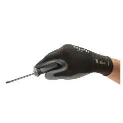 Ansell HyFlex 11-601 Mehrzweckhandschuhe mit Polyurethan-Beschichtung schwarz/grau, VE 12 Paar