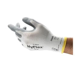 Ansell HyFlex 11-800 Mehrzweckhandschuhe mit Nitril-Beschichtung weiß/grau, VE 12 Paar