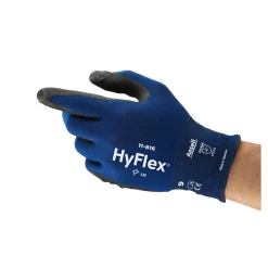 Ansell HyFlex 11-816 Mehrzweckhandschuhe mit Nitril-Beschichtung blau/schwarz, VE 12 Paar