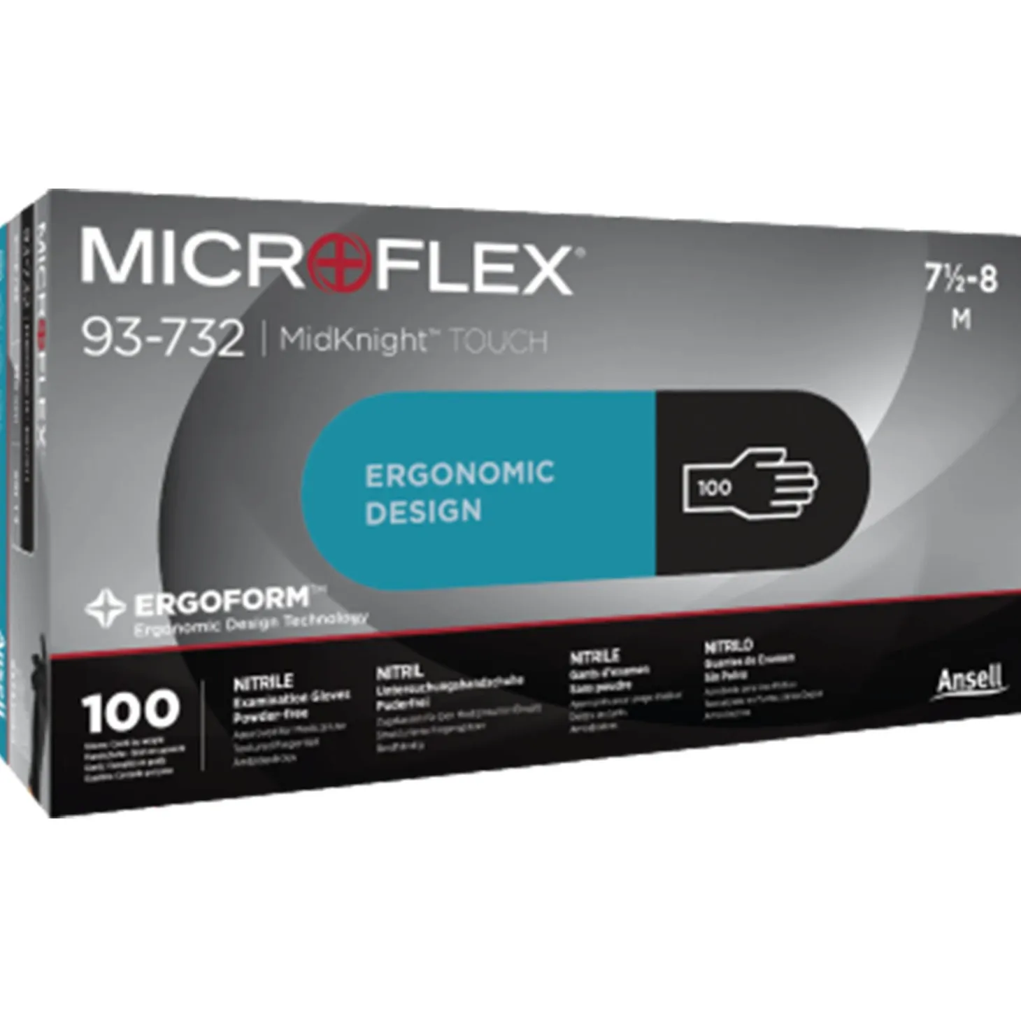 Ansell Microflex 93-732 Nitrilhandschuhe schwarz puderfrei, VE 1000 Stück