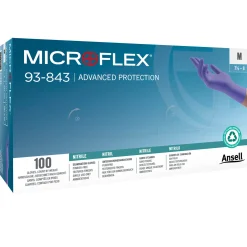 Ansell Microflex 93-843 Nitrilhandschuhe blauviolett puderfrei, VE 1000 Stück