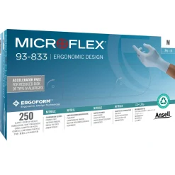 Ansell Microflex 93-833 Nitrilhandschuhe hellblau puderfrei