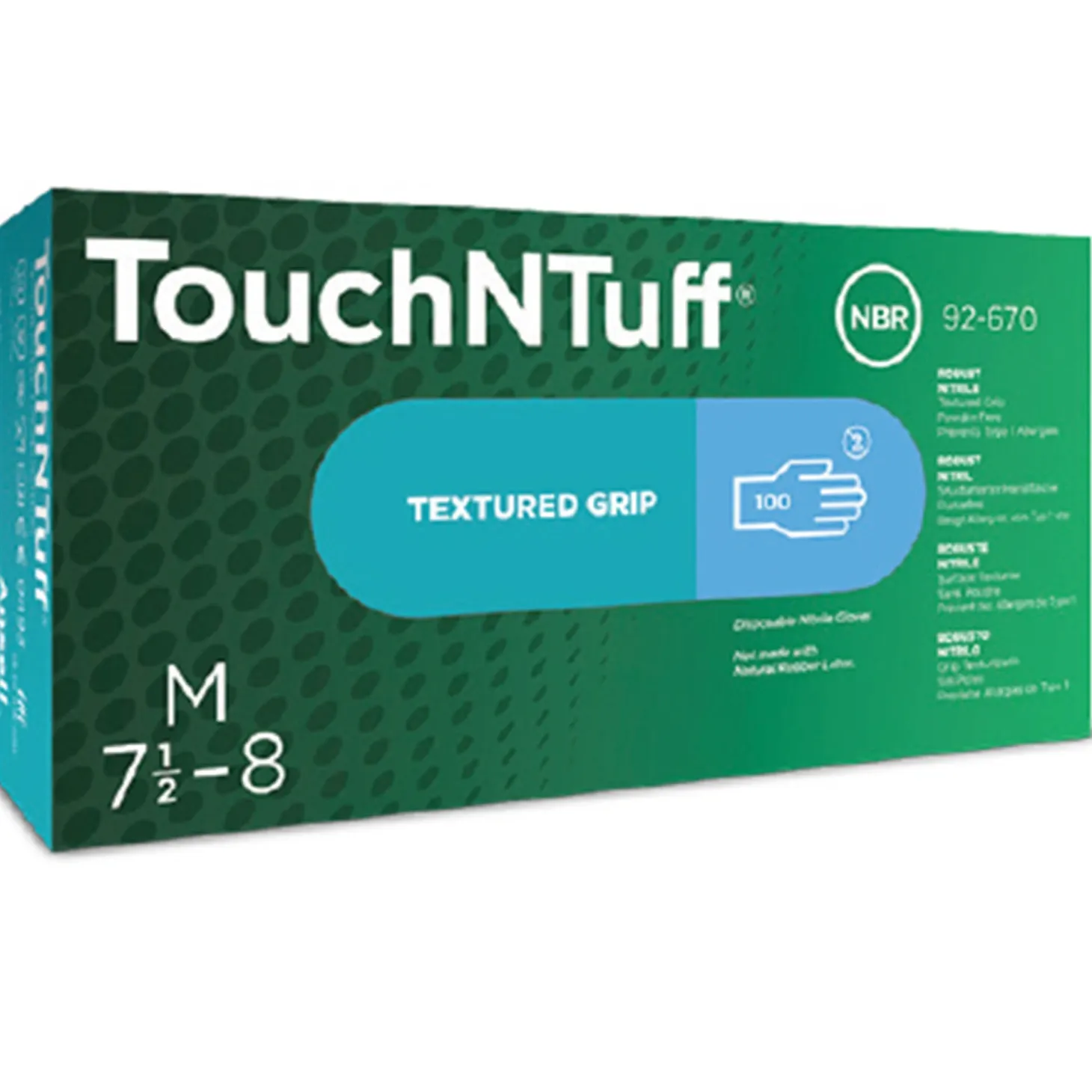 Ansell TouchNTuff 92-670 Nitrilhandschuhe hellblau puderfrei, VE 1000 Stück