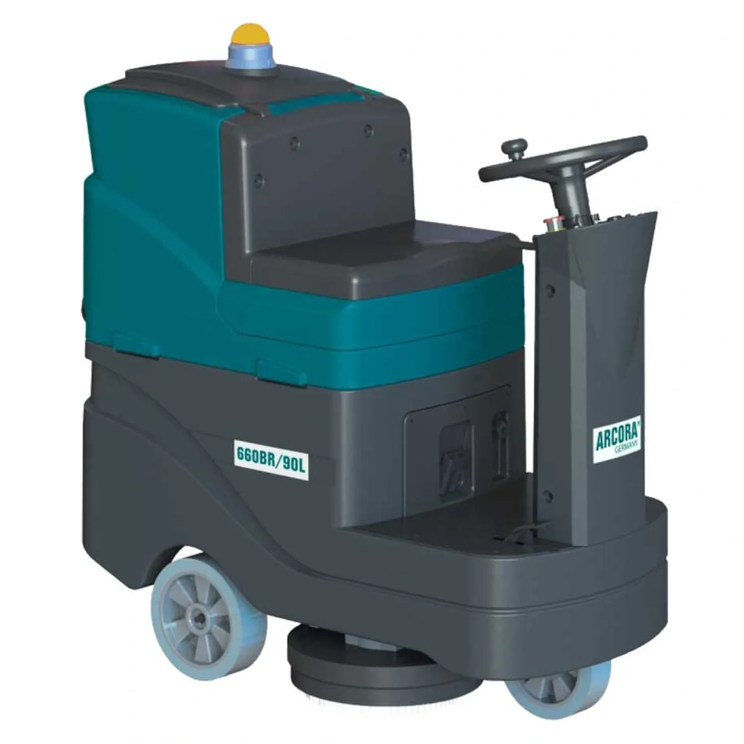 Arcora RO-MAN 660BR/90L Aufsitz-Scheuersaugmaschine mit Akkus und Zubehör