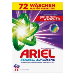 Ariel Color+ Pulver Colorwaschmittel, 72 WL