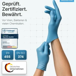 ARNOMED CLASSIC NITRIL BLUE Nitrilhandschuhe blau puderfrei