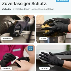 ARNOMED CLASSIC NITRIL MIDNIGHT BLACK Nitrilhandschuhe schwarz puderfrei
