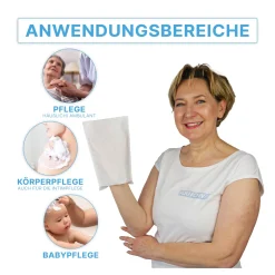 ARNOMED Einmalwaschhandschuhe Spunlace Vlies mit PE-Innenbeschichtung