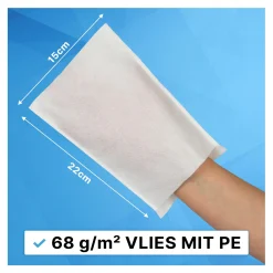 ARNOMED Einmalwaschhandschuhe Spunlace Vlies mit PE-Innenbeschichtung