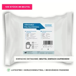 ARNOMED POLYGLOVE BAG PE-Handschuhe transparent, VE 100 Stück