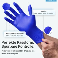 ARNOMED RAINBOW NITRIL OCEAN BLUE Nitrilhandschuhe blau puderfrei, VE 100 Stück