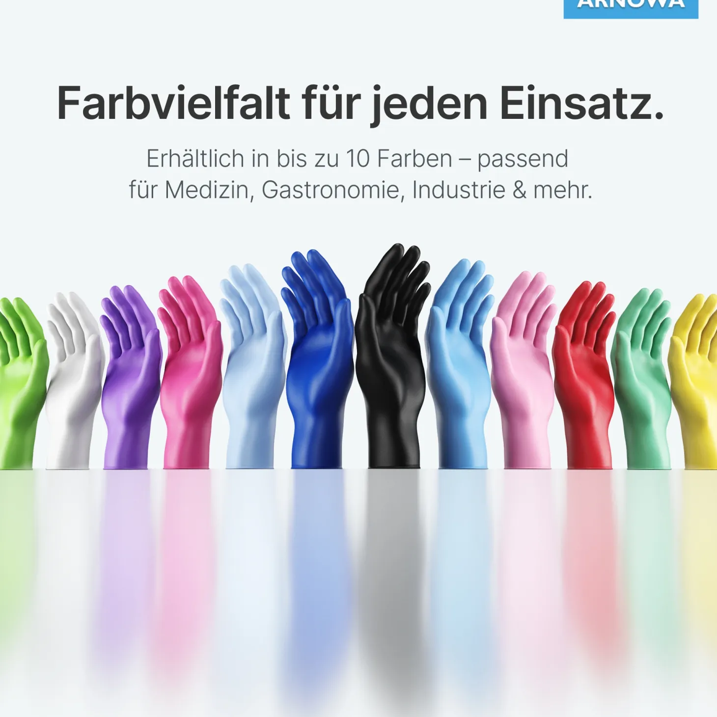 ARNOMED RAINBOW NITRIL PEPPERMIINT GREEN Nitrilhandschuhe mintgrün puderfrei, VE 100 Stück