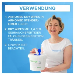 ARNOMED Spendereimer für trockene Vliestuchrollen 3,4 Liter leer