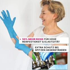 ARNOMED XTRA LONG NITRIL BLUE Nitrilhandschuhe blau puderfrei, VE 100 Stück