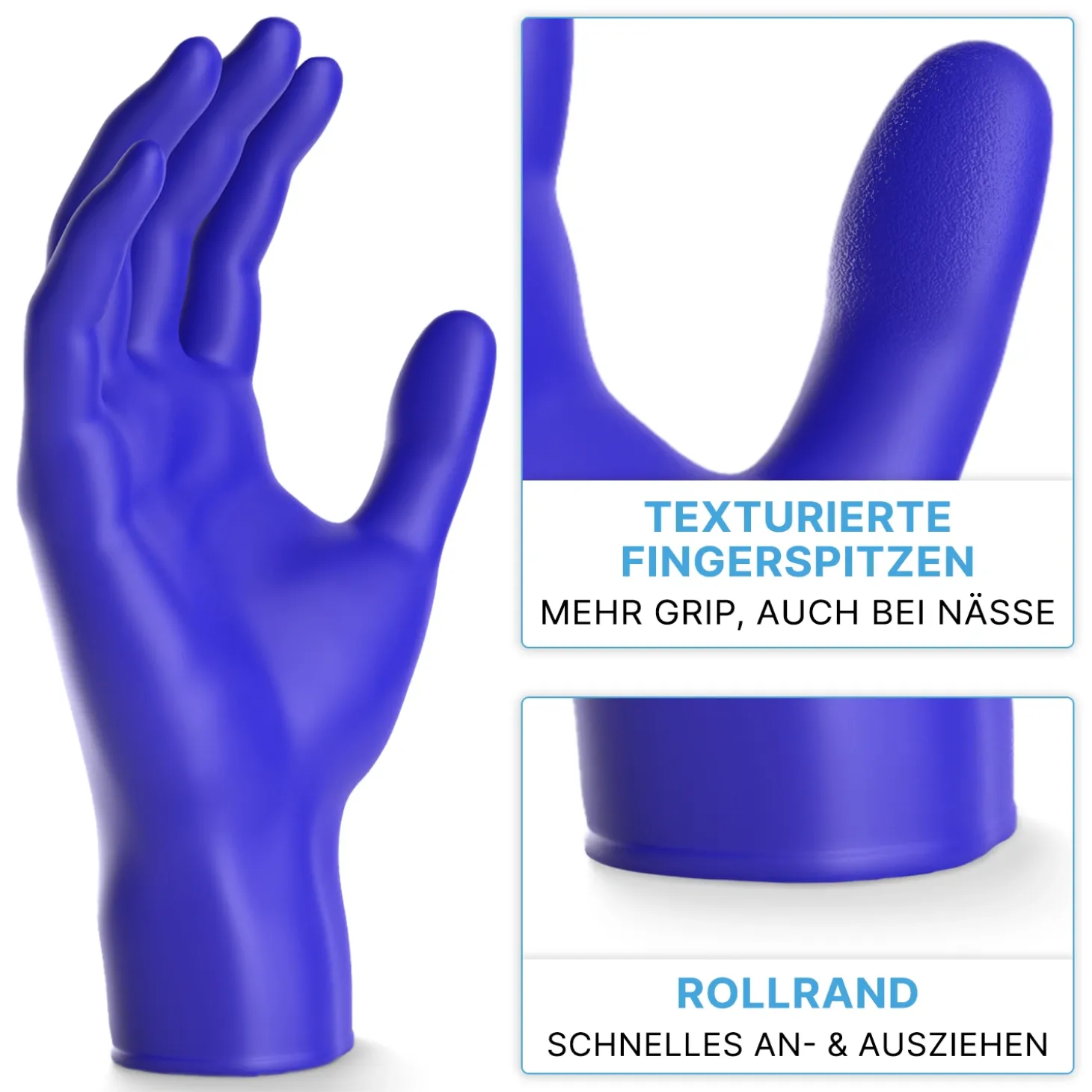 ARNOMED XTRA PURE NITRIL VIOLET BLUE Nitrilhandschuhe violettblau puderfrei, VE 100 Stück