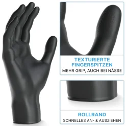 ARNOMED XTRA STRONG NITRIL BLACK Nitrilhandschuhe schwarz puderfrei, VE 100 Stück