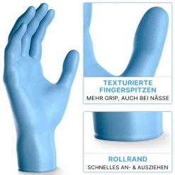 ARNOMED XTRA STRONG NITRIL BLUE Nitrilhandschuhe blau puderfrei, VE 100 Stück