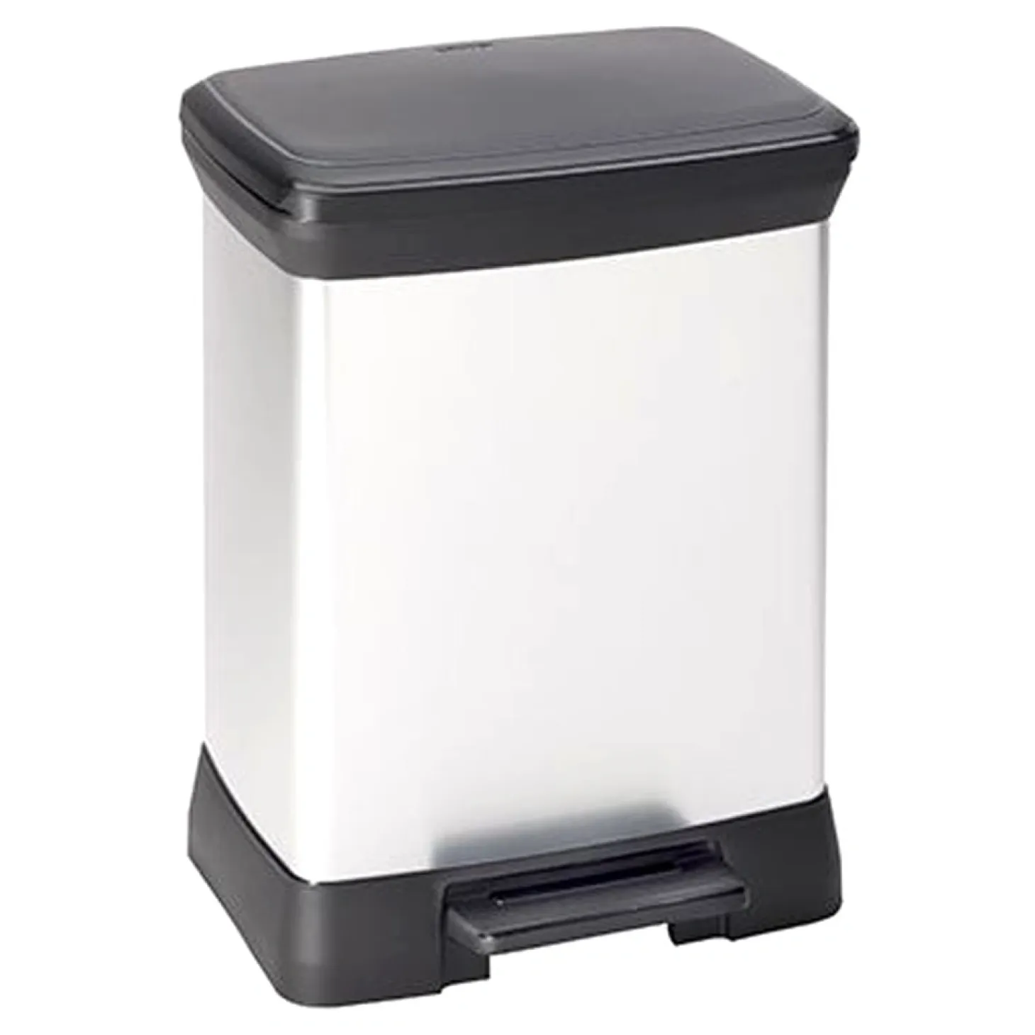 Curver Deco Bin Metallic's Tretabfallbehälter rechteckig 30 Liter