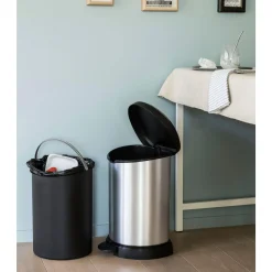 Curver Deco Bin Metallic's Tretabfallbehälter halbrund 15 Liter