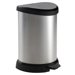 Curver Deco Bin Metallic's Tretabfallbehälter halbrund 15 Liter
