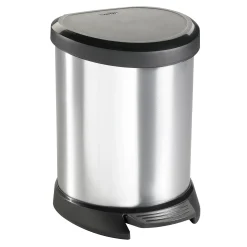 Curver Deco Bin Metallic's Tretabfallbehälter halbrund 5 Liter
