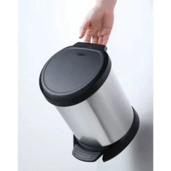 Curver Deco Bin Metallic's Tretabfallbehälter halbrund 5 Liter