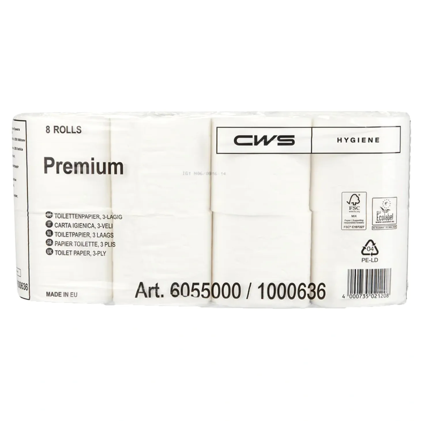 CWS ParadiseLine Premium Toilettenpapier Supersoft hochweiß, 3-lagig, 250 Blatt