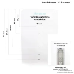 Desinfektionssäule aus Acryl SD100 transparent