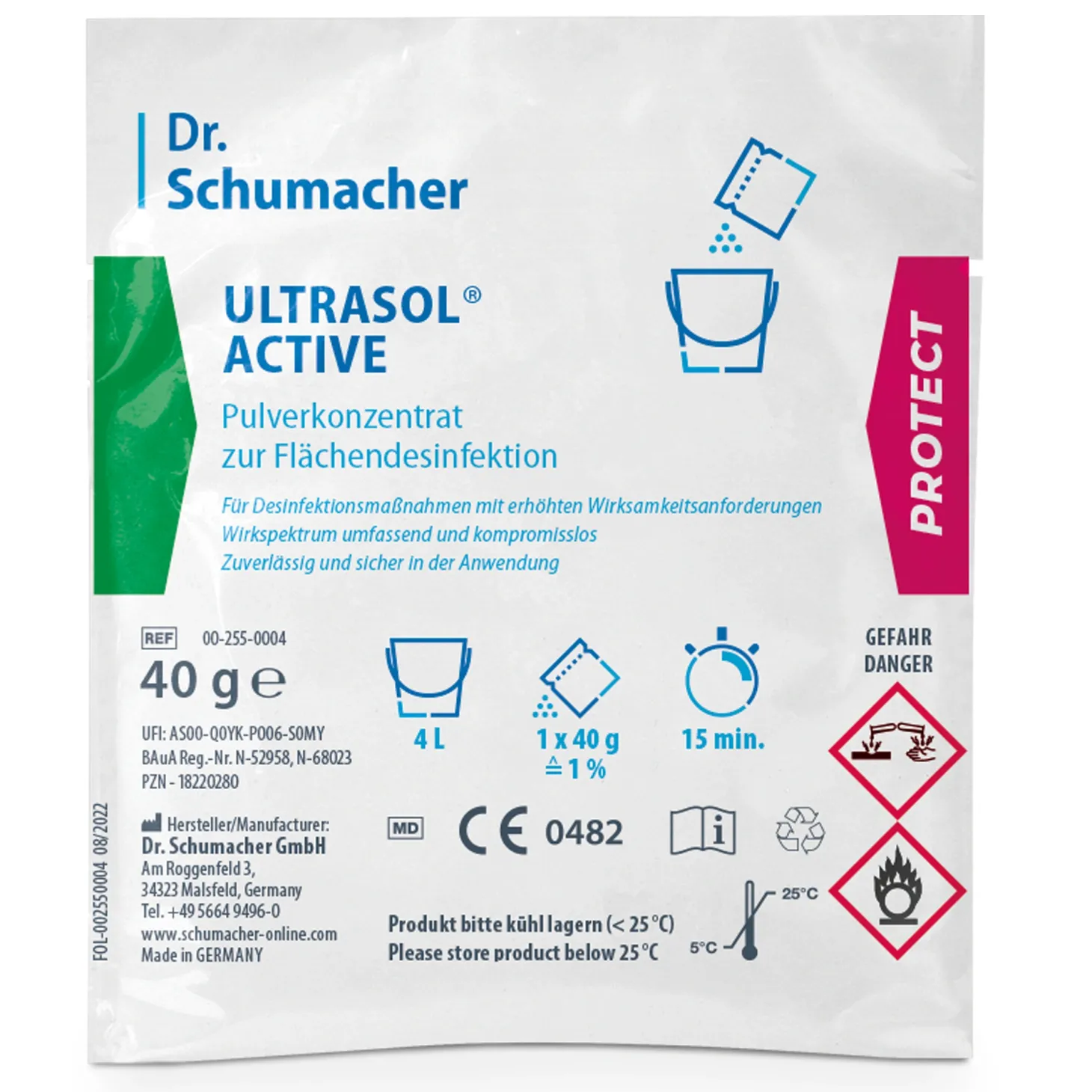 Dr. Schumacher Ultrasol active Pulverkonzentrat zur Flächendesinfektion