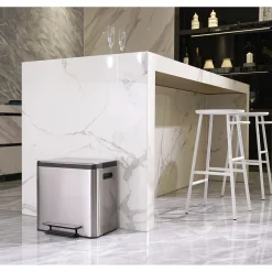 EKO EcoCasa Tretmülleimer Edelstahl 30 Liter