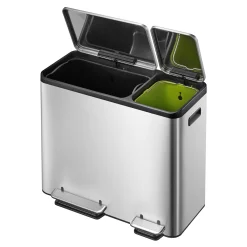 EKO EcoCasa Tretmülltrenner Edelstahl 1x30 und 1x15 Liter