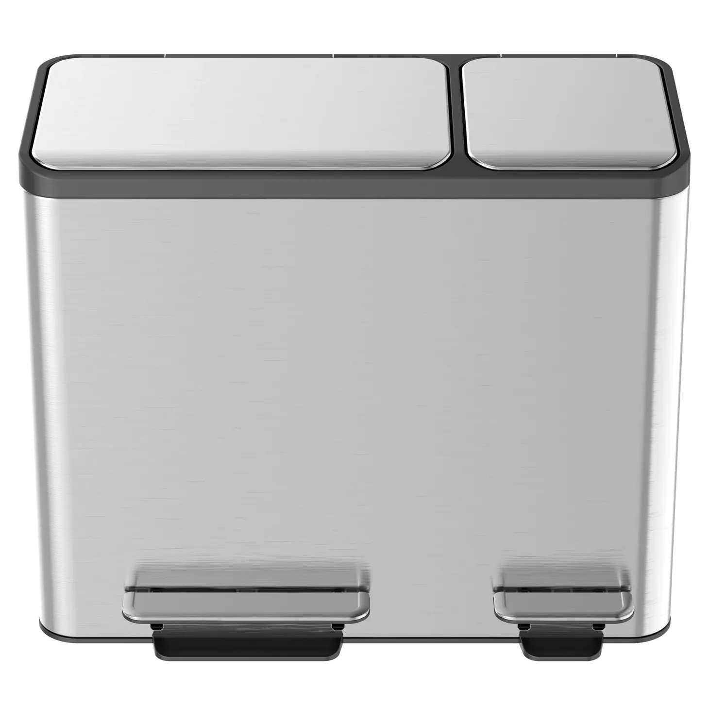 EKO EcoCasa Tretmülltrenner Edelstahl 1x30 und 1x15 Liter