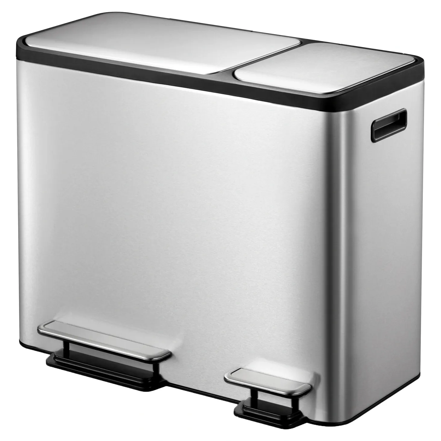 EKO EcoCasa Tretmülltrenner Edelstahl 1x30 und 1x15 Liter