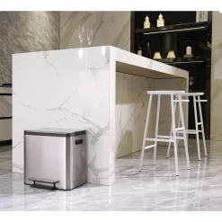 EKO EcoCasa Tretmülltrenner Edelstahl 2x15 Liter