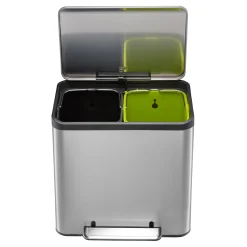 EKO EcoCasa Tretmülltrenner Edelstahl 2x15 Liter