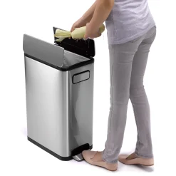 EKO Ecofly Tretmülleimer Edelstahl 45 Liter