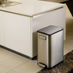 EKO Ecofly Tretmülleimer Edelstahl 45 Liter