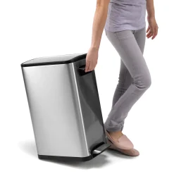 EKO Ecofly Tretmülleimer Edelstahl 45 Liter