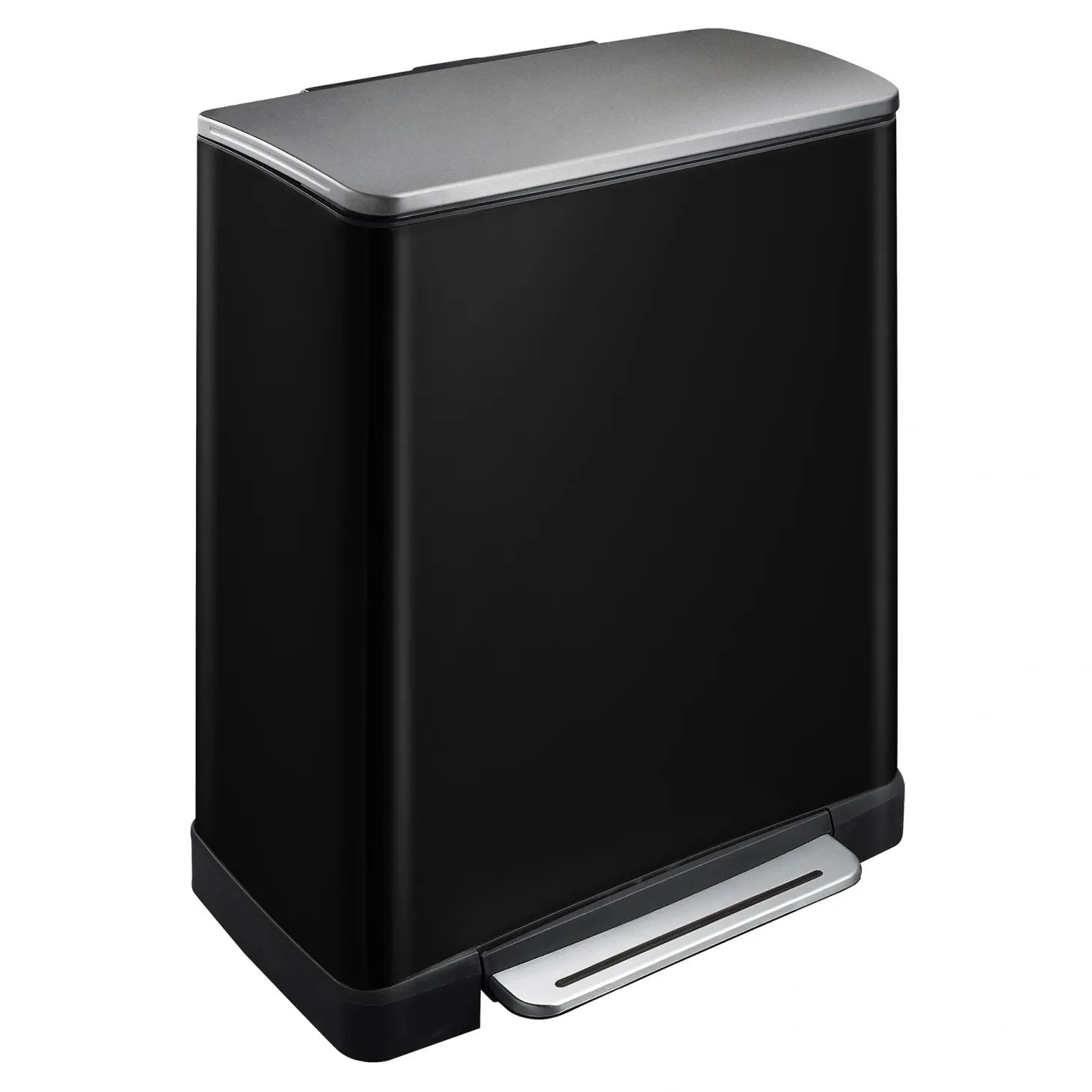EKO E-Cube Recycling Tretmülltrenner Edelstahl 1x28 und 1x18 Liter