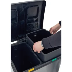 EKO Rejoice Recycling Tretmülltrenner Edelstahl 2x30 Liter
