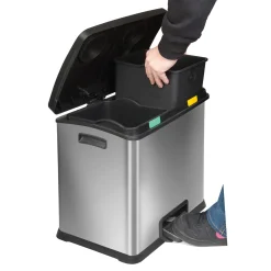 EKO Rejoice Recycling Tretmülltrenner Edelstahl 2x12 Liter